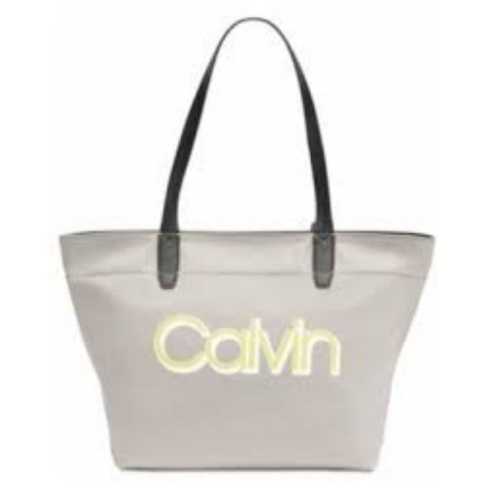 Nylon Calvin Klein Celia Nylon Organizational Maxi Tote Gray NEW